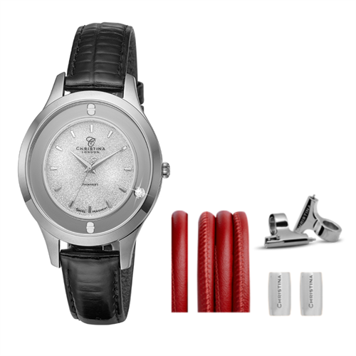 Collect ur 331SWBL-Magic + Rød Watch Cord set - Christina Jewelry & Watches